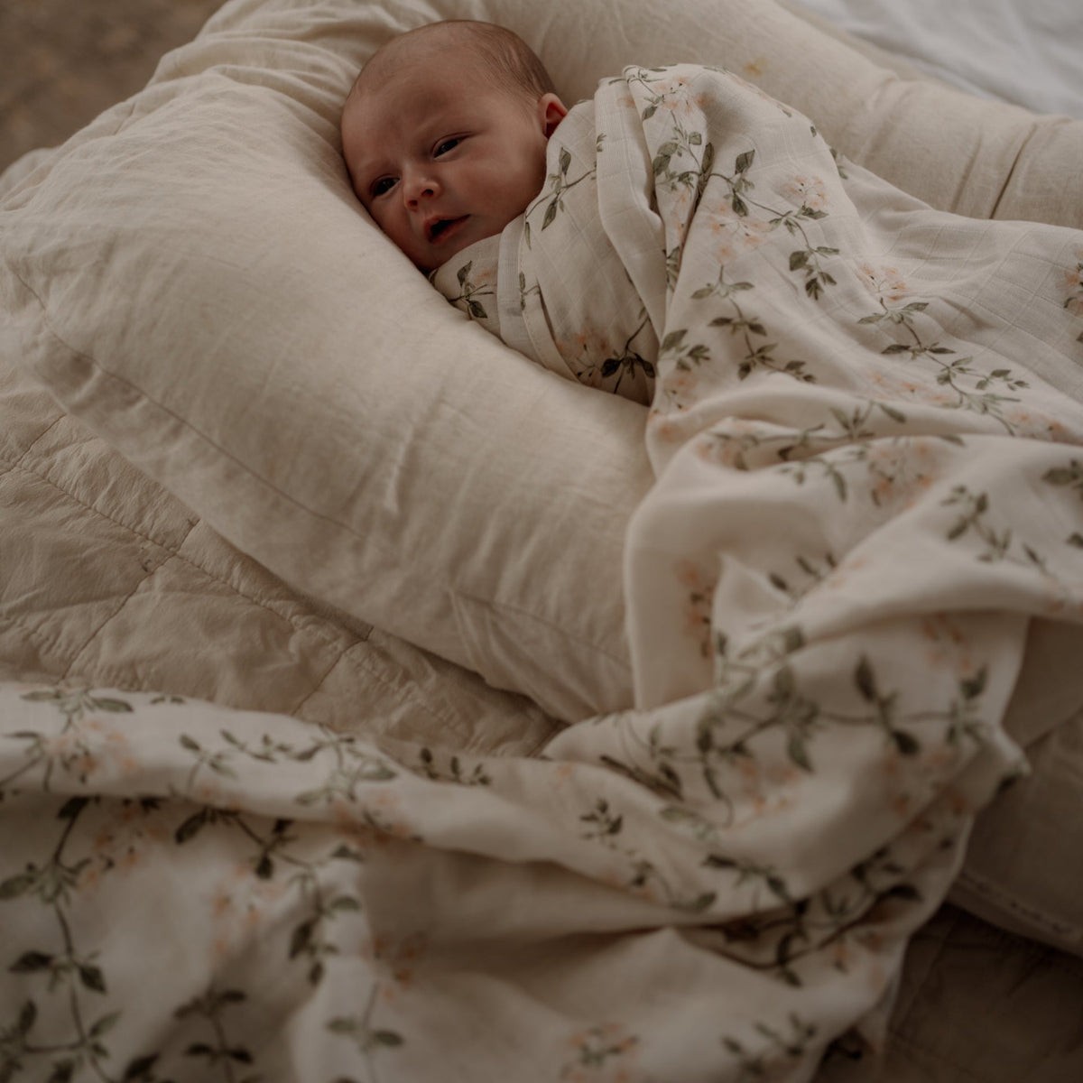 Pop Ya Tot | Fleur Blanche Swaddle Wrap