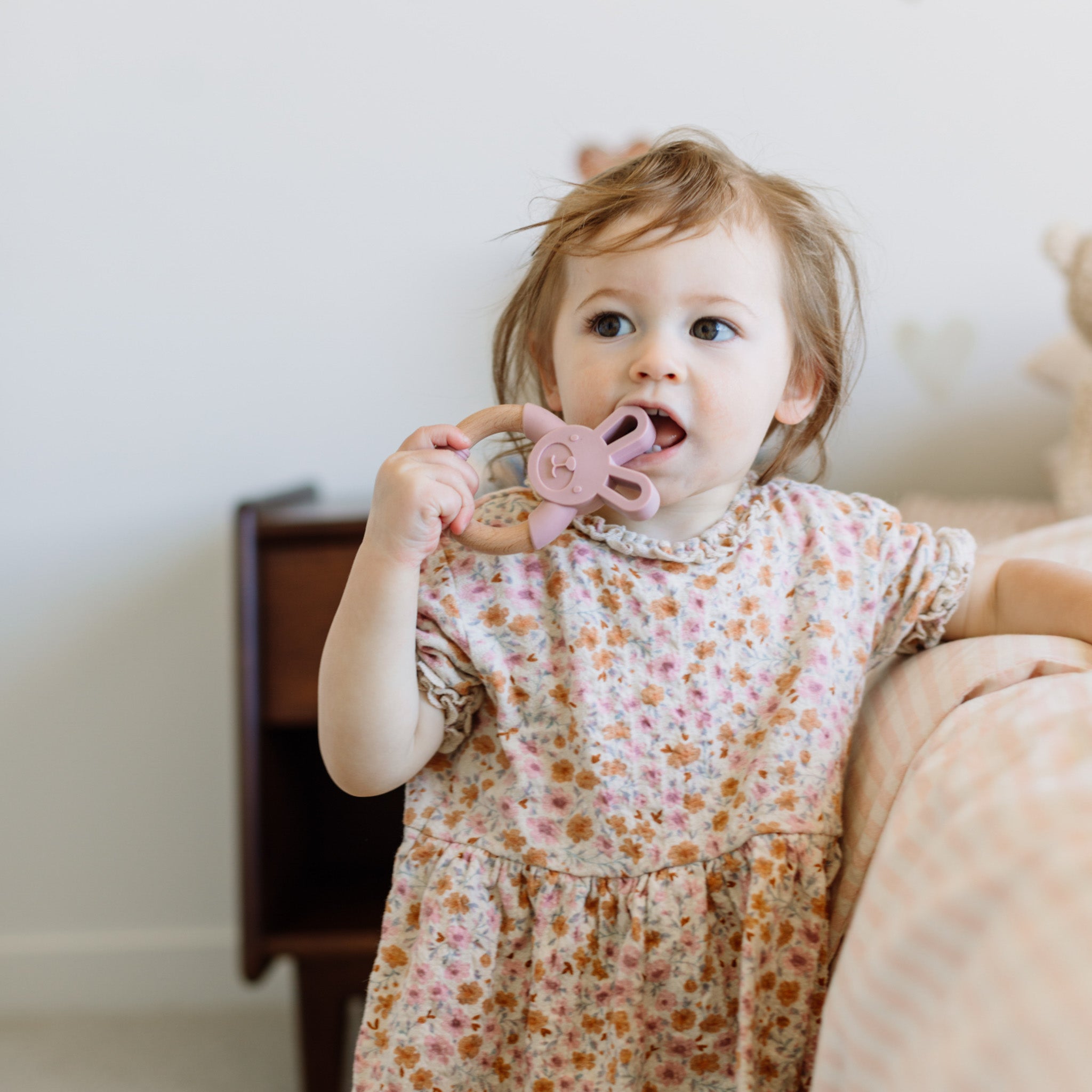 Blush Rabbit Teether – Classical Child