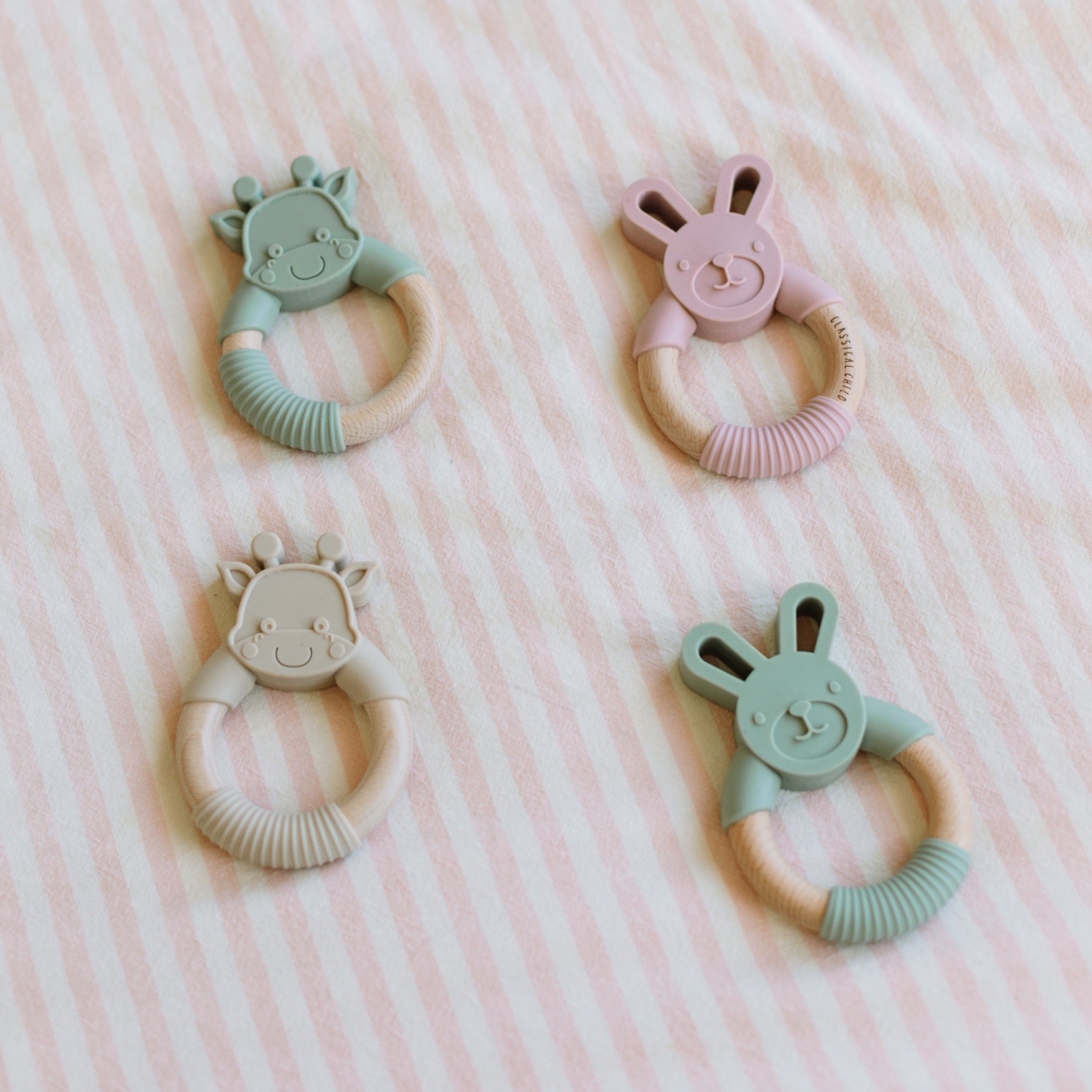 Blush Rabbit Teether – Classical Child