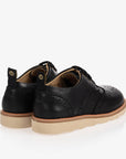 Young Soles Brando Black Leather Brogue Shoes