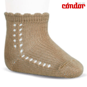 Short Lace Socks Tan | Condor