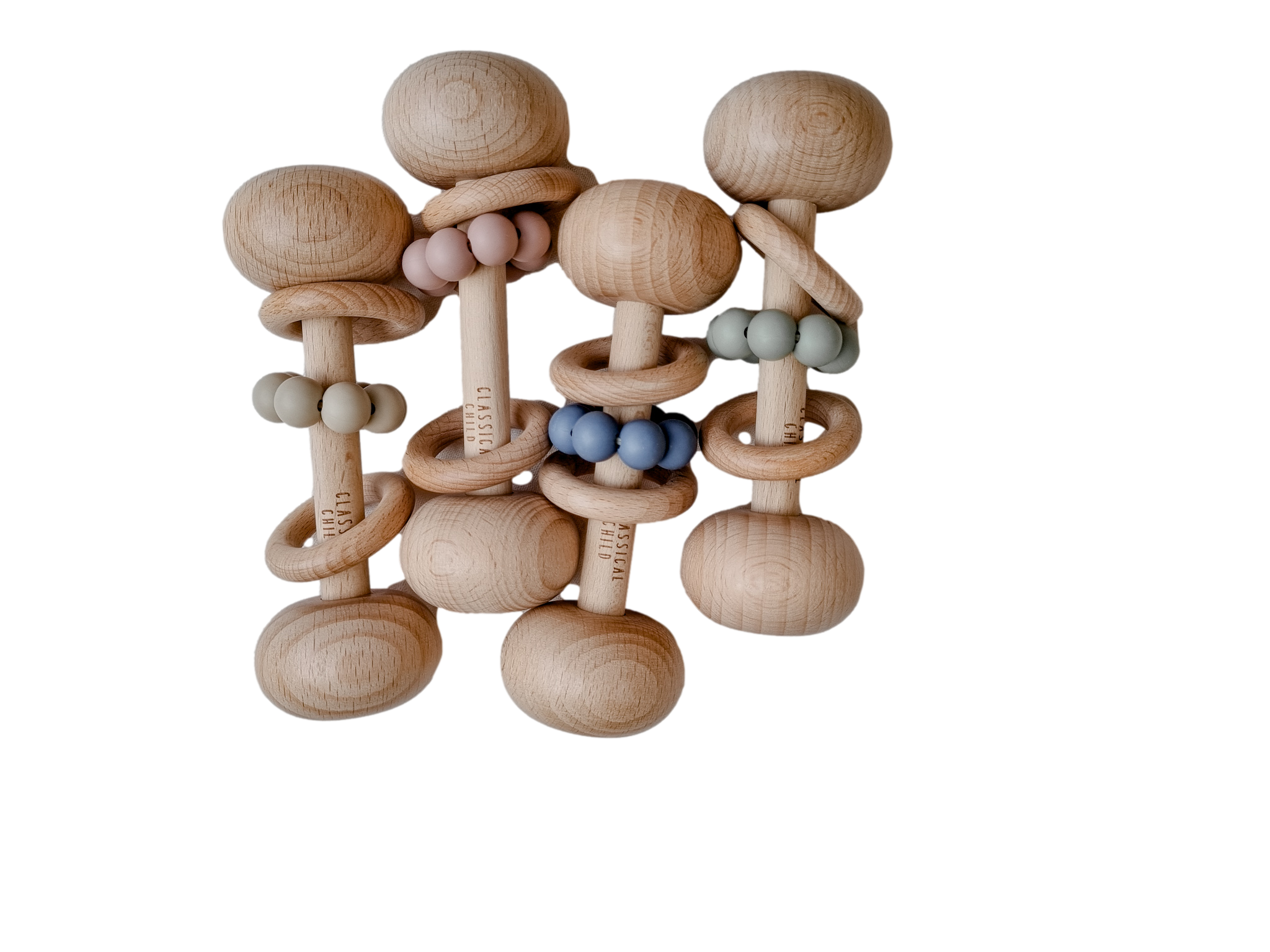 Beech & Silicone Rattle – Classical Child
