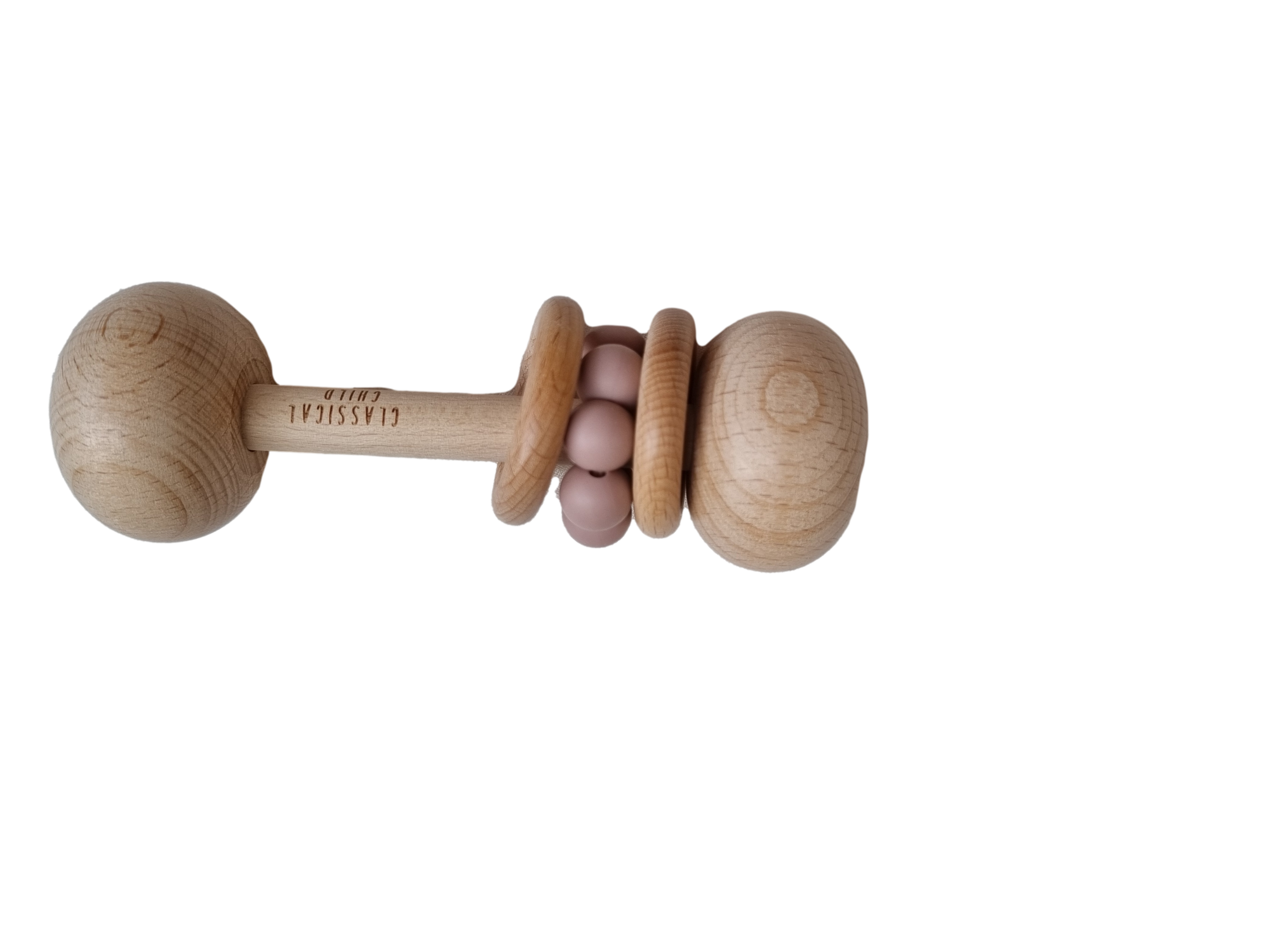 Beech &amp; Silicone Rattle