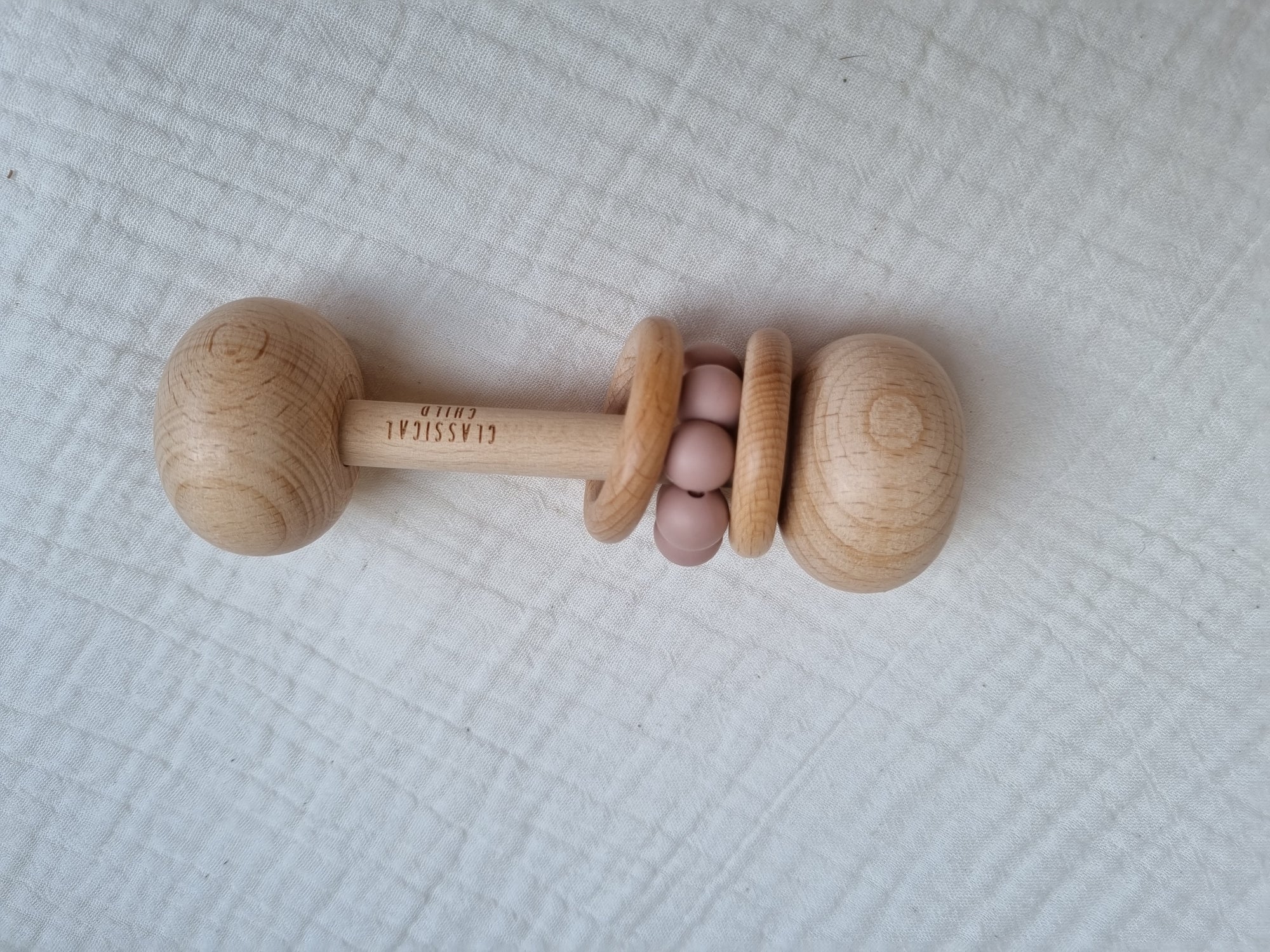 Beech &amp; Silicone Rattle