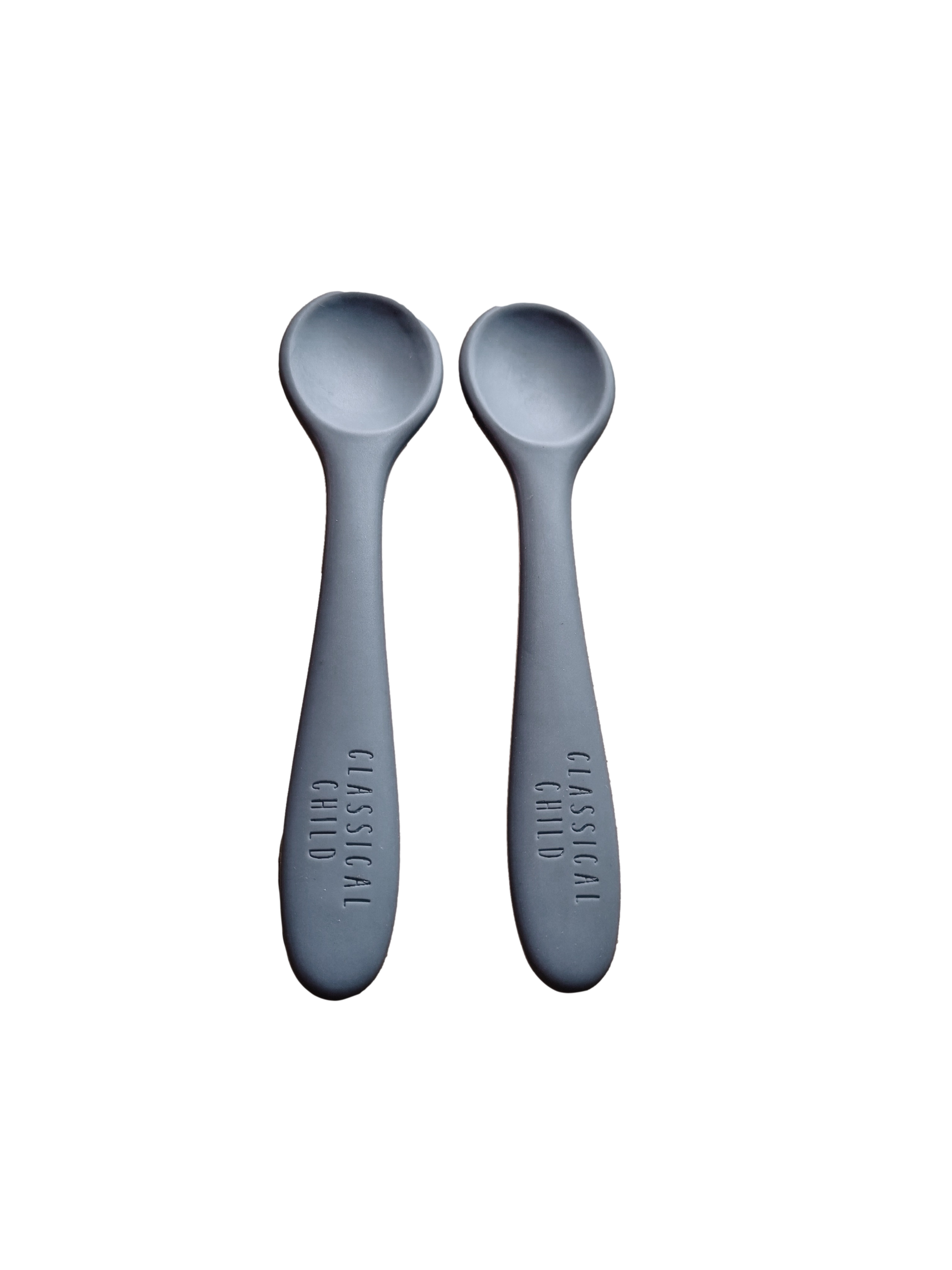 Silicone Spoon Denim Blue - 2 Pack