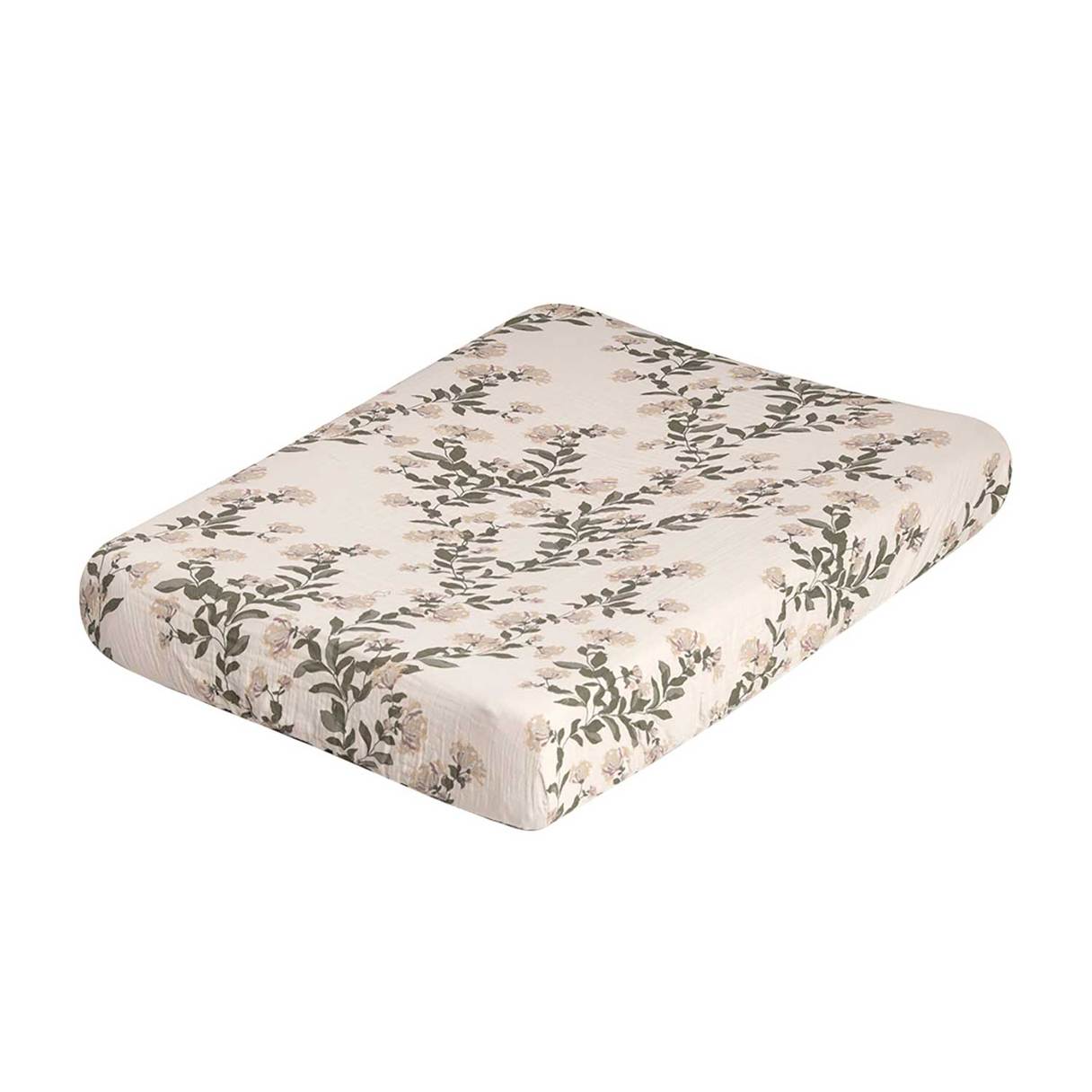 Garbo&amp;Friends Honeysuckle Muslin Changing Mat Cover/Bassinet Fitted Sheet