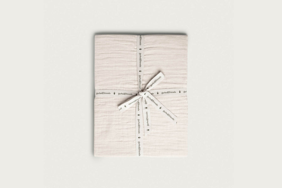 Garbo&Friends Eggshell Muslin Fitted Sheet Cot
