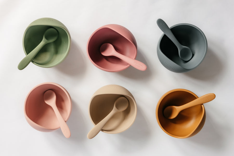 Silicone Suction Bowl Sage Green