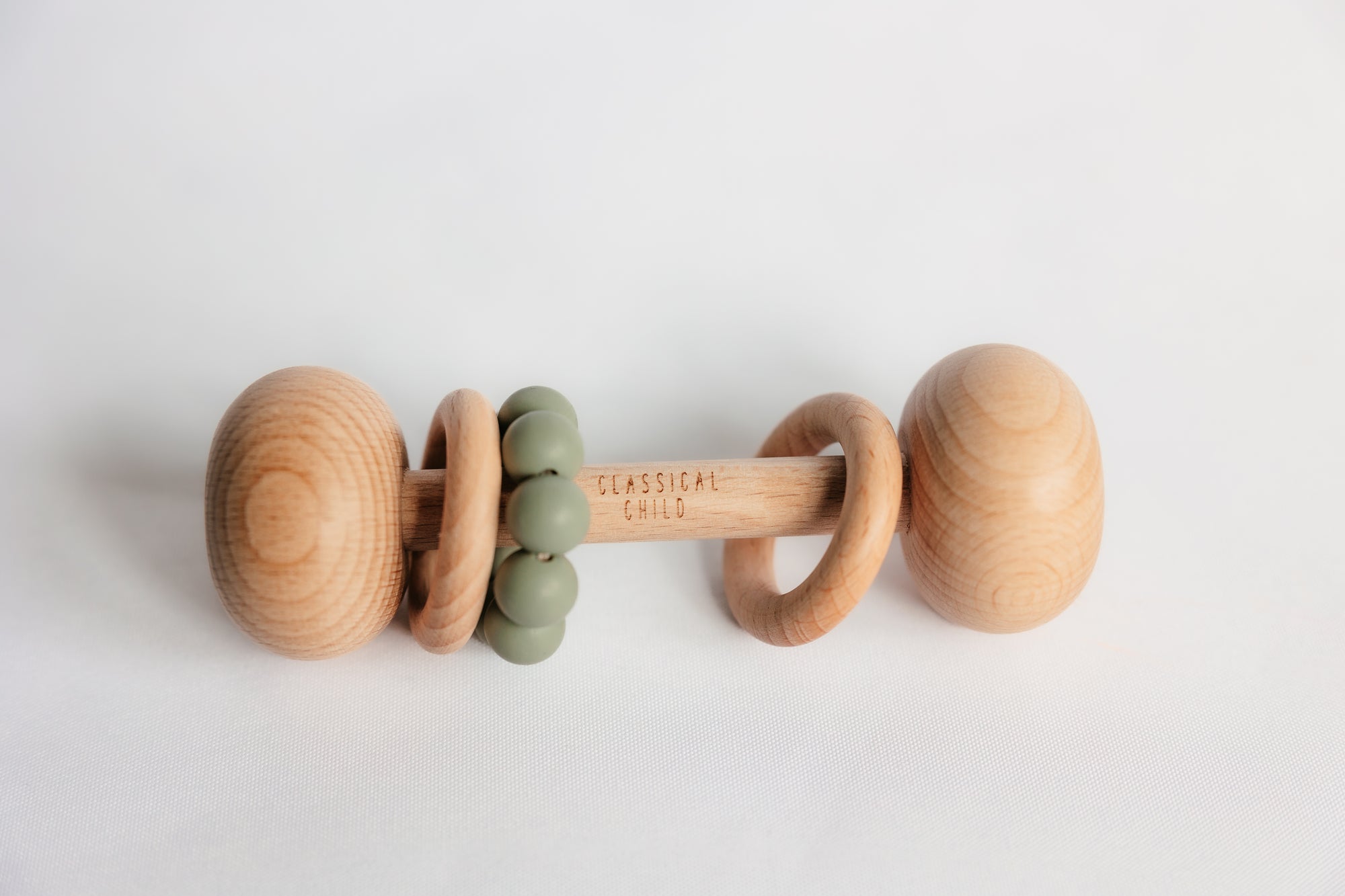 Beech &amp; Silicone Rattle