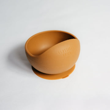 Silicone Suction Bowl Ochre