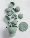 Sage Green 12 Piece Beach Bucket & Toys Set