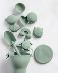 Sage Green 12 Piece Beach Bucket & Toys Set