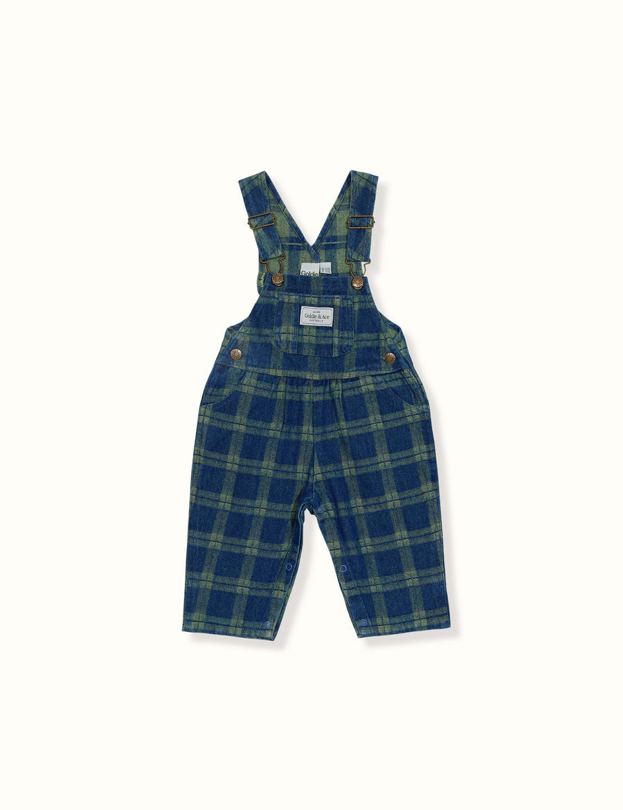 Goldie + Ace Check Denim Ace Overalls