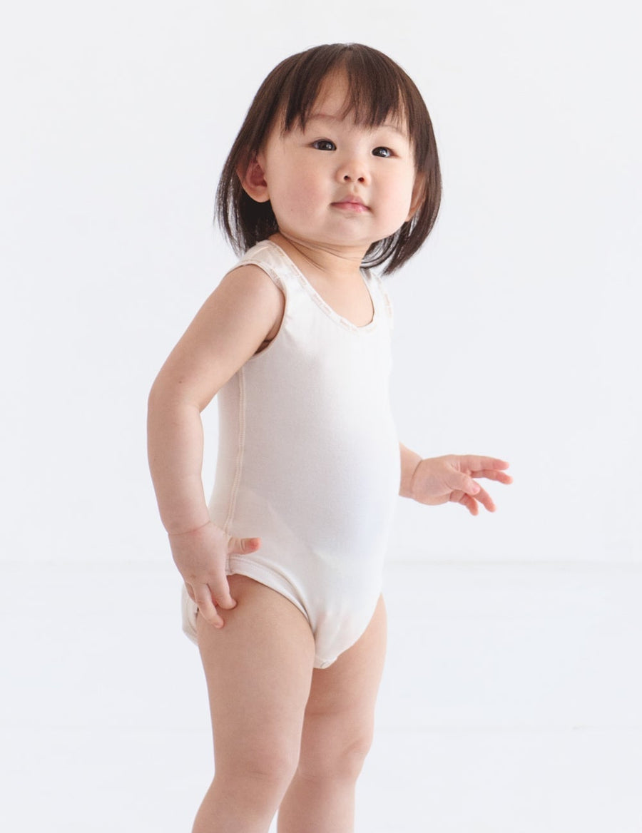 Boody Baby Sleeveless Body Suit Chalk