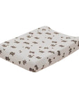 Garbo&Friends Blackberry Muslin Changing Mat Cover/Bassinet Fitted Sheet