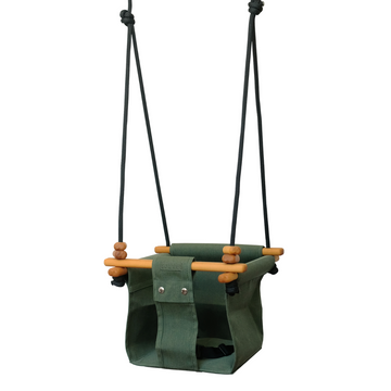 Solvej Baby and Toddler Canvas Swing, Moss Green