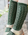 ** PRE ORDER** Forest Green Long Lace Socks | Condor