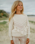 Miann & Co Knitted Tassel Jumper - Frost