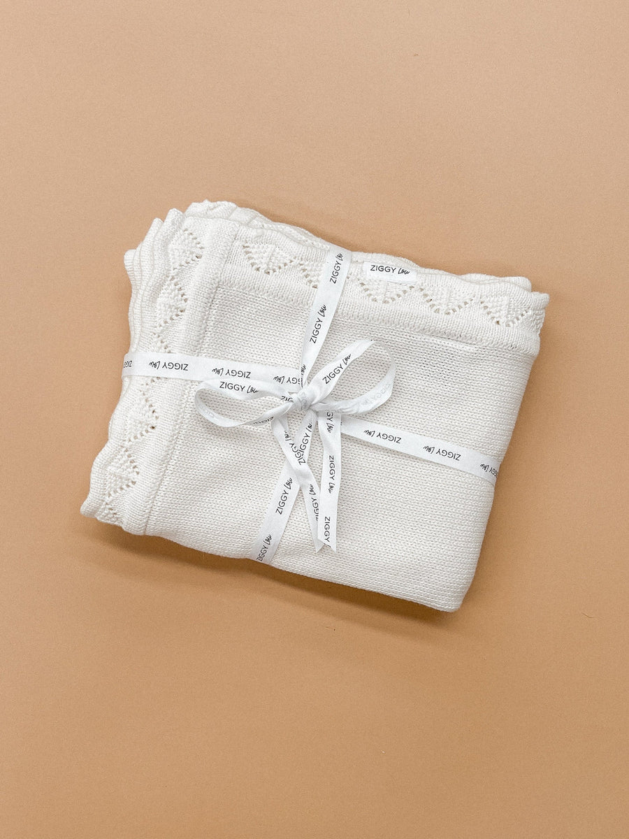 Ziggy Lou Heirloom Blanket Milk