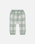 Miann & Co Knitted Track Pants - Whisper Green Gingham