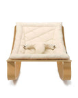 Charlie Crane Levo Baby Rocker in Beech with Organic White cushion