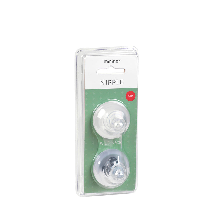 Mininor Baby Bottle Teat/Nipple 2 Pack – Various Sizes