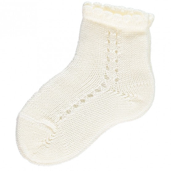 Short Lace Socks Cream | Condor