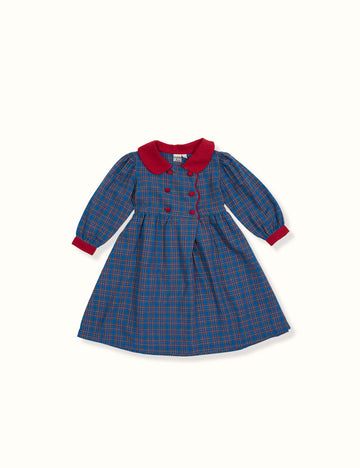Goldie + Ace Ruby Check Dress Blue