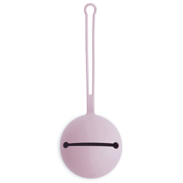 Mushie Silicone Pacifier Holder Case Soft Lilac