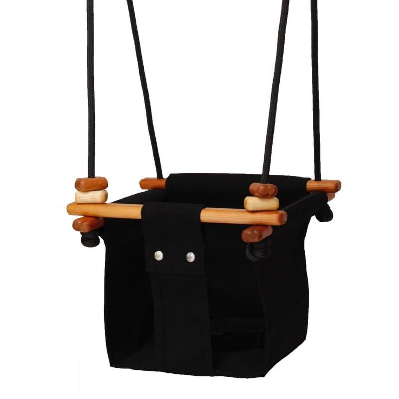 Solvej Baby and Toddler Canvas Swing, Black