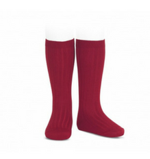Ribbed Socks Cherry 
