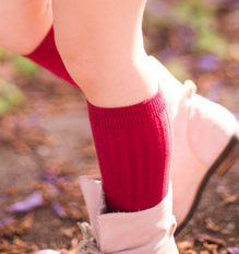 Ribbed Socks Cherry 