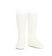 Cream Ribbed Socks - Classical Child
 - 1