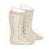 Linen Long Open Lace Socks | Condor