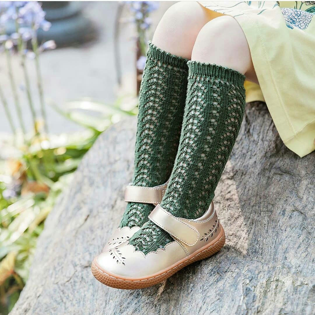 ** PRE ORDER** Forest Green Long Lace Socks | Condor