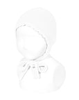 Condor White Moss Stitch Bonnet