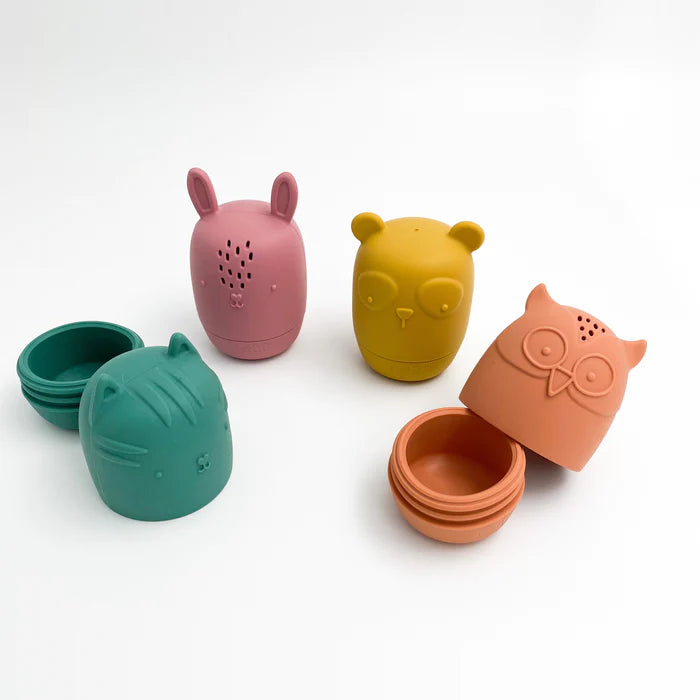 Silicone Animals Bath Toy Set