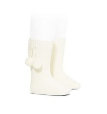 Pom pom knee high socks - Neutral - Classical Child
 - 1