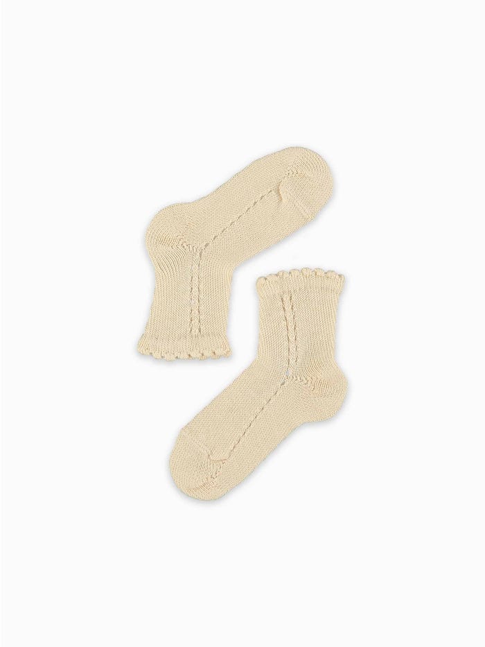 Short Lace Socks Linen | Condor