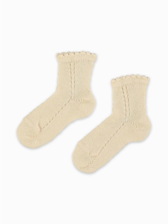 Short Lace Socks Linen | Condor