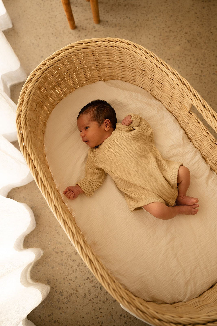 Grown Organic Ribbed Romper Oyster