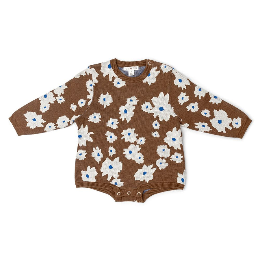 Grown Organic Knit Romper Petal
