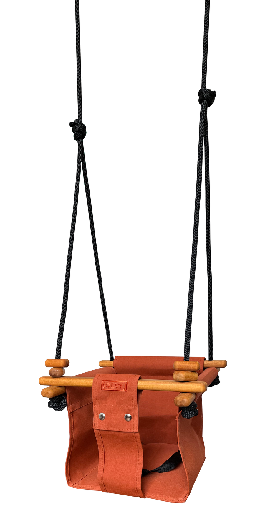 Solvej Baby and Toddler Canvas Swing, Autumn Rust