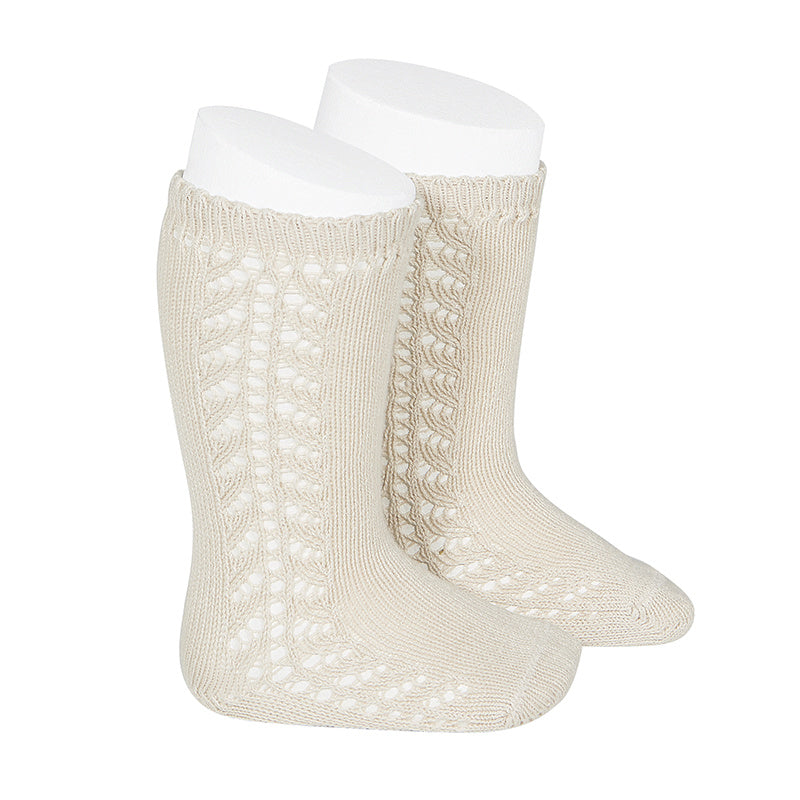 Long Side Detail Socks Linen | Condor