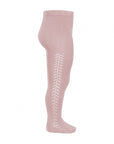 Openwork Side Warm Tights Old Rose