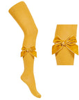 Mustard Velvet Bow Tights