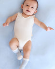 Boody Baby Sleeveless Body Suit Chalk