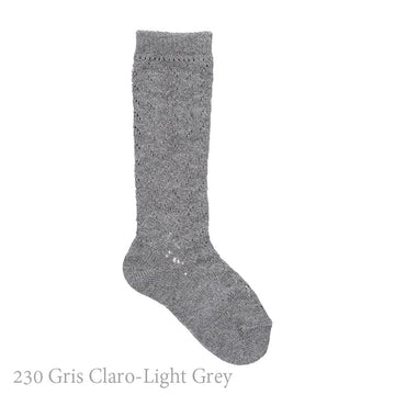 Warm Crochet Socks Grey